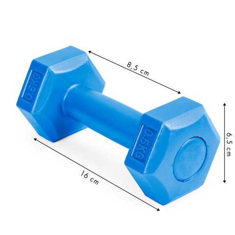 Hantle fitness zestaw hantelki ciężarki 2x 0,5 kg Hantle fitness zestaw hantelki ciężarki 2x 0,5 kg