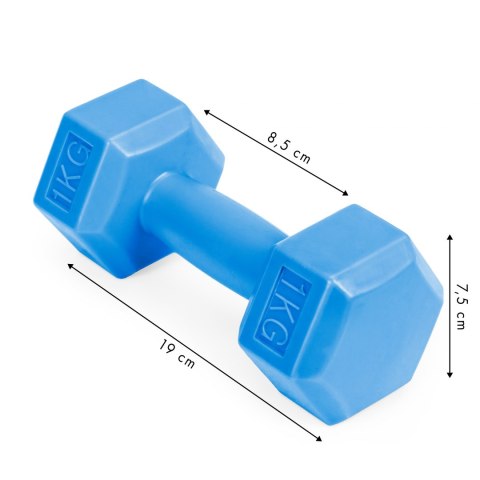 Hantle fitness zestaw hantelki ciężarki 2x 1 kg Hantle fitness zestaw hantelki ciężarki 2x 1 kg