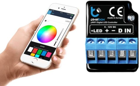 BLEBOX pixelbox - STEROWNIK DIGITAL RGB LED 5-12V DC BLEBOX pixelbox - STEROWNIK DIGITAL RGB LED 5-12V DC