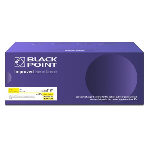 Toner Black Point do Hp (CE412A) Yellow 2600 str. z chipem