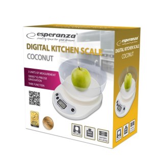 Waga kuchenna ESPERANZA Coconut EKS007 z misą (Maks. 5000g /Biały )
