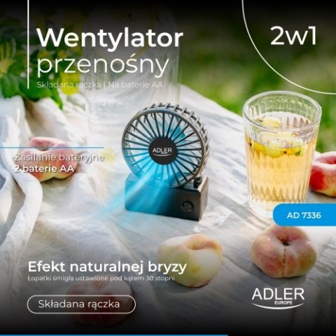 Wentylator przenośny | Składana rączka | Na baterie AA Wentylator przenośny | Składana rączka | Na baterie AA