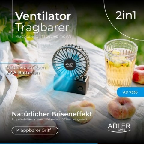 Wentylator przenośny | Składana rączka | Na baterie AA Wentylator przenośny | Składana rączka | Na baterie AA
