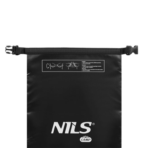 NC17103 KARIMATA SKŁADANA TURYSTYCZNA Z PODBICIEM ALUMINIOWYM + XPE 195 CM CZARNA NILS CAMP