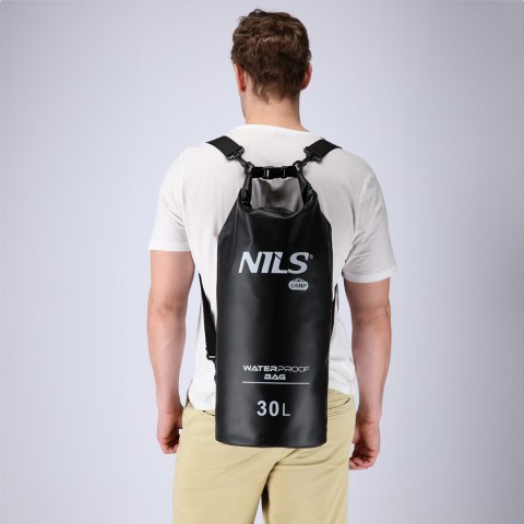 NC17103 KARIMATA SKŁADANA TURYSTYCZNA Z PODBICIEM ALUMINIOWYM + XPE 195 CM CZARNA NILS CAMP