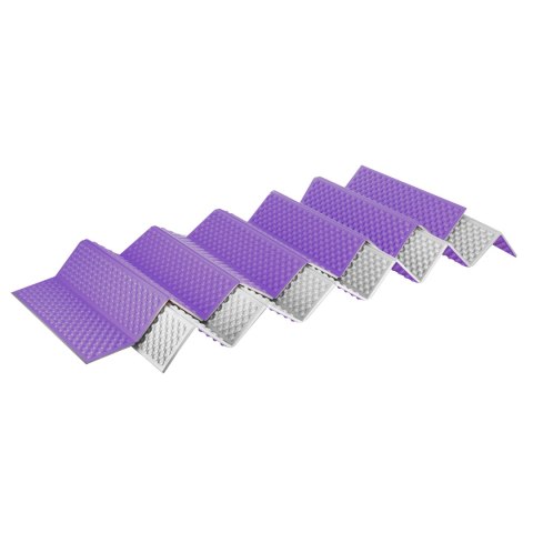 NC17103 KARIMATA SKŁADANA TURYSTYCZNA Z PODBICIEM ALUMINIOWYM + XPE 195 CM FIOLETOWA NILS CAMP