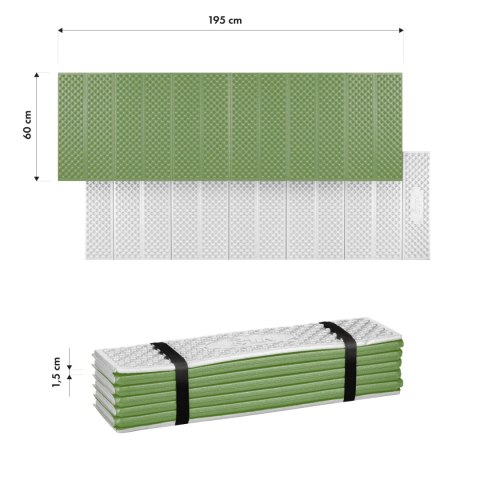 NC17103 KARIMATA SKŁADANA TURYSTYCZNA Z PODBICIEM ALUMINIOWYM + XPE 195 CM ZIELONA NILS CAMP NC17103 KARIMATA SKŁADANA TURYSTYCZNA Z PODBICIEM ALUMINIOWYM + XPE 195 CM ZIELONA NILS CAMP