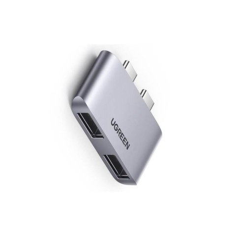 UGREEN Adapter UGREEN CM413, 2x USB-C do 2x USB 3.1 (szary) 10913 UGREEN Adapter UGREEN CM413, 2x USB-C do 2x USB 3.1 (szary) 10913