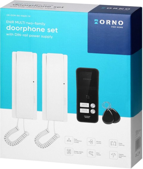 Domofon ORNO OR-DOM-BA-936ZD/W 2-żyłowy Domofon ORNO OR-DOM-BA-936ZD/W 2-żyłowy