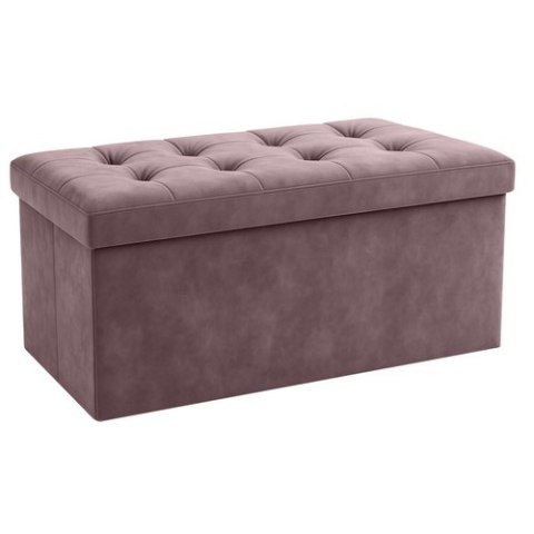 Pufa welurowa szara 76x38x38cm Ruhhy 26130