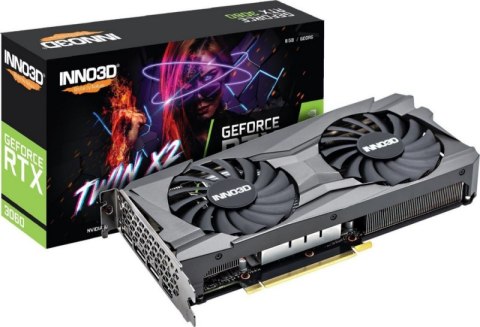 Karta graficzna INNO3D GeForce RTX 3060 Twin X2 LHR 8 GB GDDR6 (N30602-08D6-11902130) Karta graficzna INNO3D GeForce RTX 3060 Twin X2 LHR 8 GB GDDR6 (N30602-08D6-11902130)