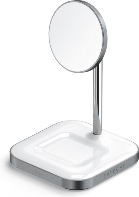 Satechi Magnetic 2in1 - stojąca ładowarka magnetyczna do dwóch urządzeń kompatybilna z ładowaniem MagSafe (space gray) Satechi Magnetic 2in1 - stojąca ładowarka magnetyczna do dwóch urządzeń kompatybilna z ładowaniem MagSafe (space gray)