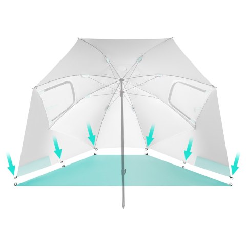 NC17114 PARASOL/PARAWAN PLAŻOWY 2W1 XXL 240 CM ZIELONY NILS NC17114 PARASOL/PARAWAN PLAŻOWY 2W1 XXL 240 CM ZIELONY NILS