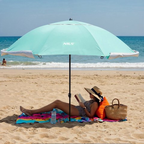 NC17114 PARASOL/PARAWAN PLAŻOWY 2W1 XXL 240 CM ZIELONY NILS NC17114 PARASOL/PARAWAN PLAŻOWY 2W1 XXL 240 CM ZIELONY NILS