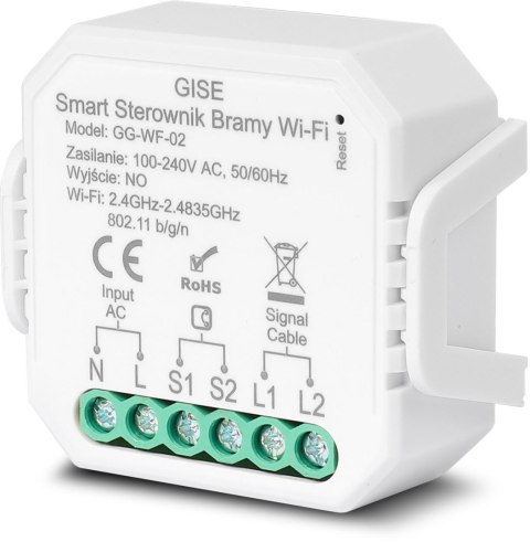 GISE Smart Moduł do sterowania bramą WiFi z czujnikiem otwarcia | Tuya | GG-WF-02 GISE Smart Moduł do sterowania bramą WiFi z czujnikiem otwarcia | Tuya | GG-WF-02