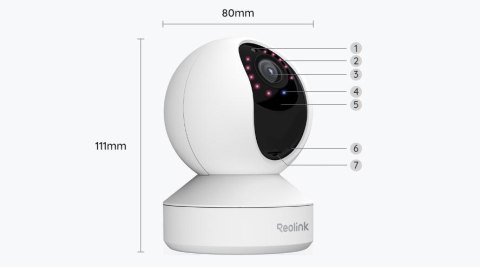 Kamera IP Reolink E340 wewnętrzna obrotowa 8MPx WiFi biała