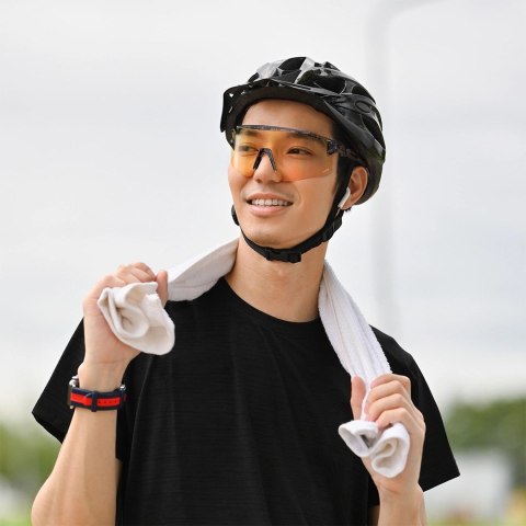 Okulary rowerowe Rockbros fotochromowe, z ochroną UV i wkładką korekcyjną - przezroczyste czarne