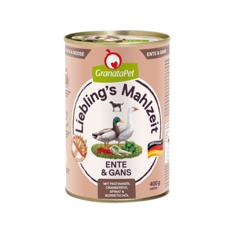 GranataPet Liebling´s Mahlzeit kaczka i gęś mokra karma dla psa 800g GranataPet Liebling´s Mahlzeit kaczka i gęś mokra karma dla psa 800g