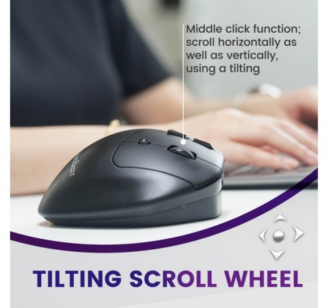 Mysz bezprzewodowa Perixx PERIMICE-720 trackball 34mm czarna RF, BLUETOOTH