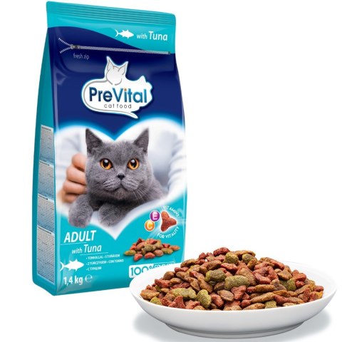 PREVITAL tuńczyk karma sucha dla kotów 1,4kg