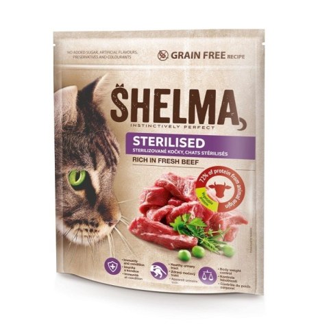 SHELMA karma sucha dla kotów sterylizowanych. Z wołowiną 1.4kg