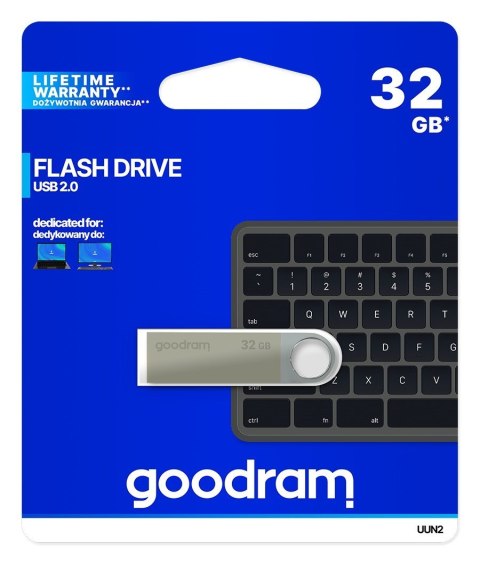 Pendrive GoodRam UUN2-0320S0R11 (32GB; USB 2.0; kolor srebrny) Pendrive GoodRam UUN2-0320S0R11 (32GB; USB 2.0; kolor srebrny)