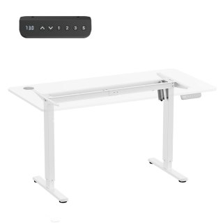 Biurko elektryczne regulacja wys. Ergo Office ER-400 W, max wys. 1160mm, max - 80 kg, bez blatu do pracy stojąco siedzącej, biał