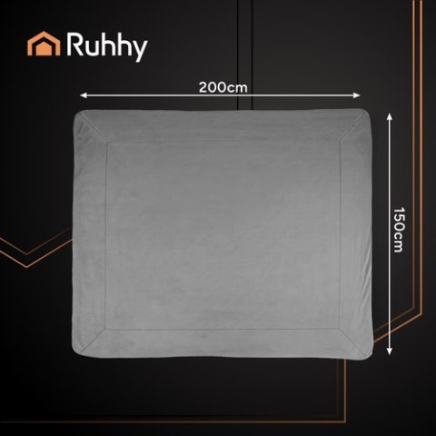 Koc dwustronny 150x200cm ciemnoszary Ruhhy 26292