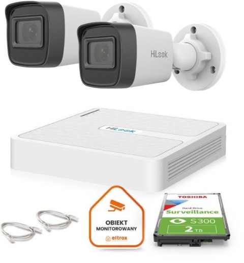 Zestaw do monitoringu Hilook 2 kamery IP IPCAM-B4-P 4MP 2.8mm Zestaw do monitoringu Hilook 2 kamery IP IPCAM-B4-P 4MP 2.8mm