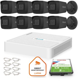 Zestaw do monitoringu Hilook 8 kamer IP IPCAM-B4-P Black 2K+