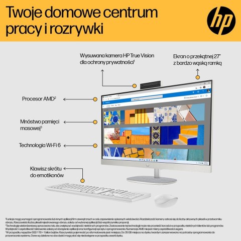 HP 27-cr0222nw AIO Ryzen 7 7730U 27.0"FHD IPS AG 300nits 16GB DDR4 SSD512 Radeon 680M LAN Win11 2Y Shell White HP 27-cr0222nw AIO Ryzen 7 7730U 27.0"FHD IPS AG 300nits 16GB DDR4 SSD512 Radeon 680M LAN Win11 2Y Shell White