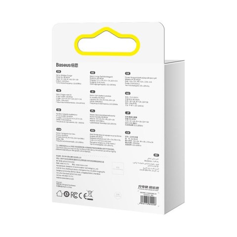 Baseus CCED000001 ładowarka do urządzeń przenośnych Słuchawki, Smartfon Czarny USB Bezprzewodowe ładowanie Wewnętrzna Baseus CCED000001 ładowarka do urządzeń przenośnych Słuchawki, Smartfon Czarny USB Bezprzewodowe ładowanie Wewnętrzna