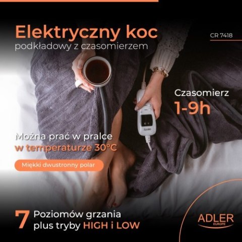 Elektryczny koc nakładany z czasomierzem (1) super miękki