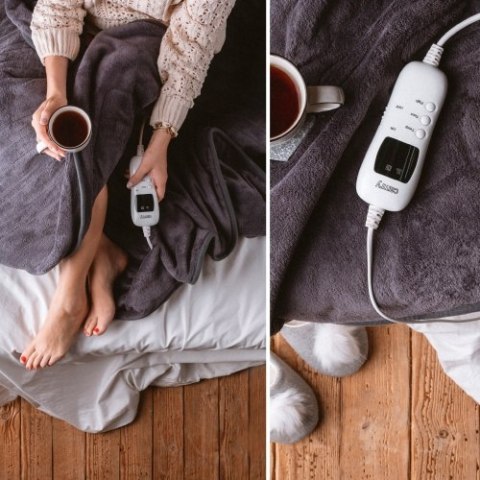 Elektryczny koc nakładany z czasomierzem (1) super miękki