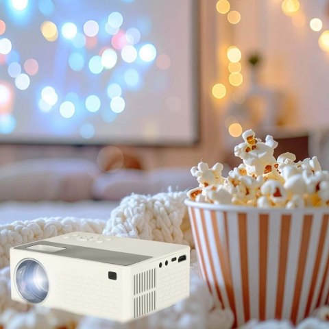 Projektor rzutnik przenośny dla dzieci LED TFT LCD 16:9 1920x1080 USB 20W biały