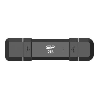 Dysk zewnętrzny SSD Silicon Power DS72 2TB USB-A USB-C 1050/850 MB/s Czarny