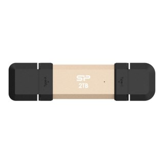 Dysk zewnętrzny SSD Silicon Power DS72 2TB USB-A USB-C (1050/850 MB/s) złoty