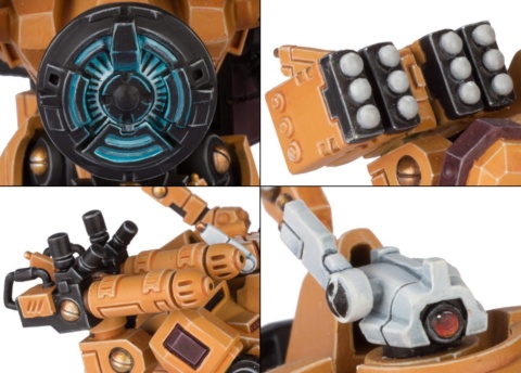 Warhammer 40K – Tau XV88 Broadside Battlesuit + drony, 91 części, BTC