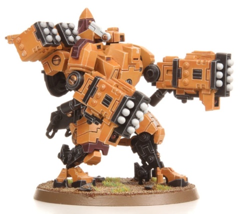 Warhammer 40K – Tau XV88 Broadside Battlesuit + drony, 91 części, BTC