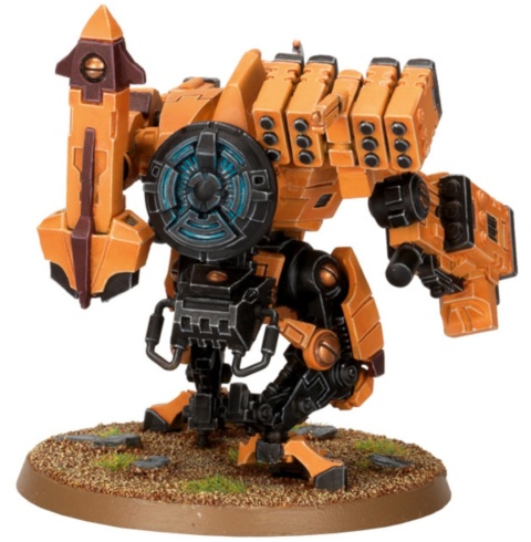 Warhammer 40K – Tau XV88 Broadside Battlesuit + drony, 91 części, BTC