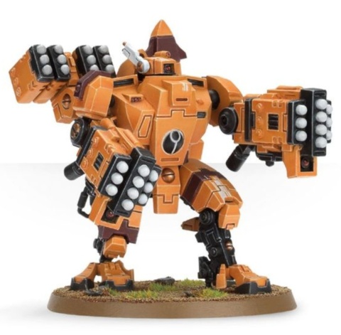 Warhammer 40K – Tau XV88 Broadside Battlesuit + drony, 91 części, BTC