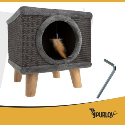 Legowisko dla kota - domek na nóżkach Purlov 26215