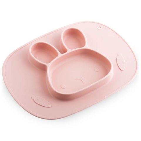Talerzyk dla dzieci silikonowy do karmienia Królik Ricokids