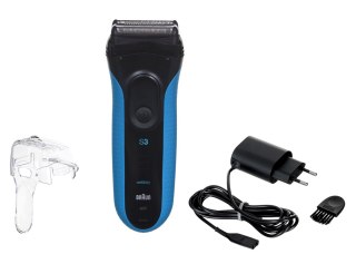 Braun Series 3 3040s Golarka foliowa Przycinarka Czarny, Niebieski