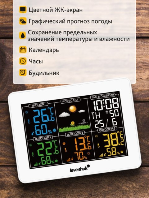 Stacja meteorologiczna Levenhuk Wezzer PLUS LP60