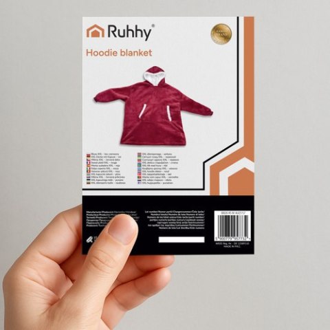 Bluza XXL - koc czerwony Ruhhy 26145