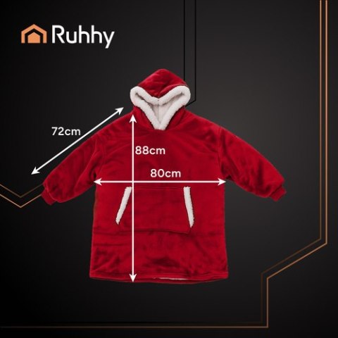 Bluza XXL - koc czerwony Ruhhy 26145