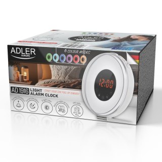 Budzik świetlny | Symulacja wschodu słońca | Dźwięki natury | Radio FM | Podświetlenie nastrojowe