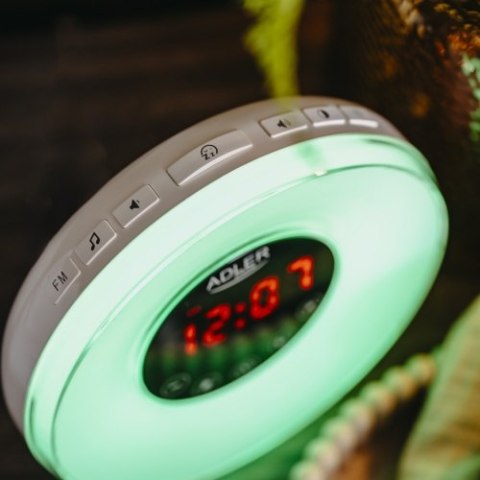 Budzik świetlny | Symulacja wschodu słońca | Dźwięki natury | Radio FM | Podświetlenie nastrojowe