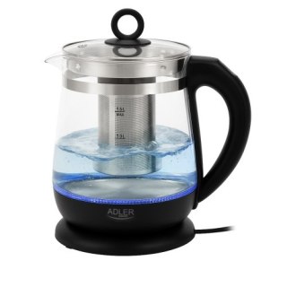 Czajnik szklany 1,5 L z zaparzaczem i regulacją temperatury | 1,5 L | LED | 60-100°C |
